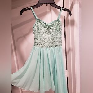 Weissman Lyrical Dancewear Child Large, Sea foam green